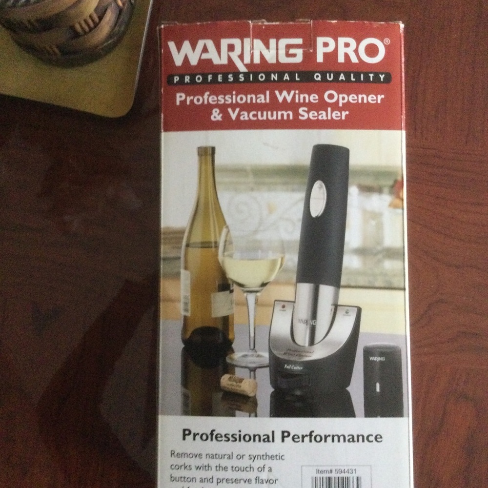 New Waring Wine Opener with Preserver Silver🎁